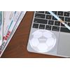 Soccer Gracias Soccer Ball Shaped Sticky Notes (White Gray)
