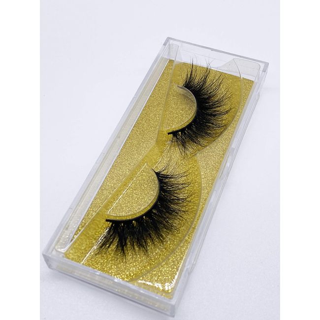 Alluring 3D Mink Lashes Reusable Strip, 100% Siberian Mink Fur False Eyelashes, Hand-made Cruelty Free Cat-Eye, Nice & Fluffy KR12