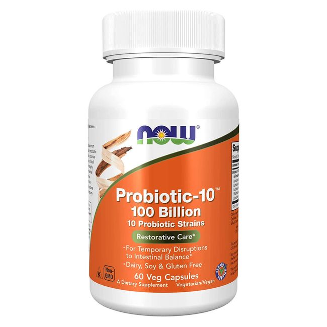 NOW FOODS Probiotic-10 100 Billion - 60 Veg Capsules