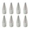 8 Pack Silver Long Spiked Valve Stem Caps Metal Thread Kit/Set for Rim/Wheel/Tires