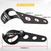 Black Universal Motorcycle Headlight Lamp Mount Bracket Housing Mounting Clamps