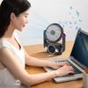 Portable Fan Adjustable Tilt/Speed Rechargeable W/ Bluetooth Speaker MP3 Player
