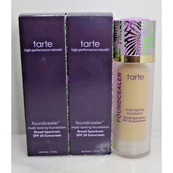 2PCS TARTE FOUNDCEALER MULTI-TASKING FOUNDATION SPF20 - 16S FAIR-LIGHT SAND 1OZ