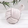 Large Grey Heavy Chunky Knot Rope Square Nautical Ball Door Stop