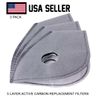 Active Carbon 6 Layer Protective Mask Filters 3 Pack of replaceable filters