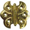 (5 Pack) Brass Plated Steel Decorative Butterfly Hinge