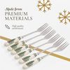 Spode Christmas Tree Pastry Fork, Set of 6 (Multicolor)