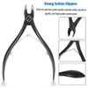 FERYES Cuticle Nippers, Cuticle Cutter and Remover with Cuticle Trimmer for Dead Skin - Professional Manicure Tools and Cuticle Clippers- Stainless Steel