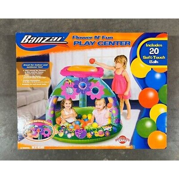 Banzai Flower N' Fun Play Center Baby / Kid Ball Pit with Balls Unopened Unused!