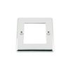 Polished Chrome - Classic Plate - Modular Data Grid Faceplate - Cut Hole 50 x 50 mm