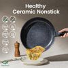 Ceramic Nonstick Cookware Set 19 Piece with Detachable Handle, Induction Dishwas