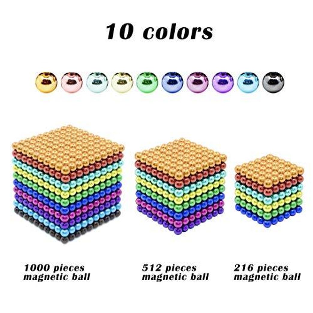 Magnets Sculpture Building Blocks Toys for Intelligence Learning-Office Toy & Stress Relief for Adults N-A Ball Magnets 1000 Pieces 3MM Rainbow