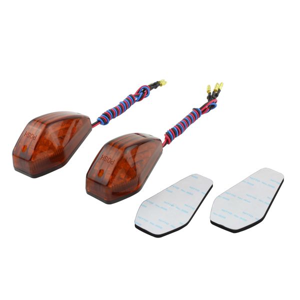 POSH 097401 Motorcycle Supplies, Aero LED Turn Signal, Stream Type, Double Specifications, Amberrens