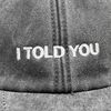 Vivian Flytrap Unisex I Told You Washed Embroidered Dad Baseball Cap - Black