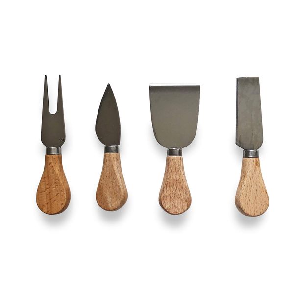 Jean-Patrique Cheese Knives - Set of 4 | Cheese Knife Set Includes a Parmesan Knife, Cheese Serving Fork, Hard Cheese Knife and Soft Cheese Knife | from