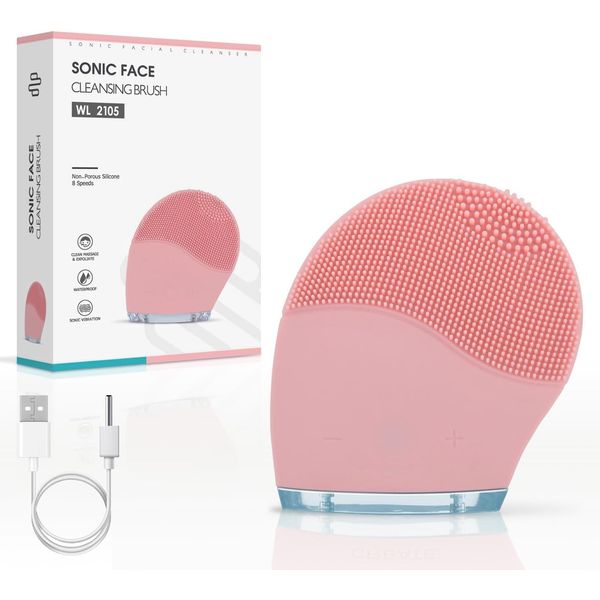 Facial Cleansing Brush | Ultrasonic Technology | Deep Cleansing | Travel Exfoliator | Waterproof | Anti-Wrinkle Massage | USB Rechargeable | 180 min Autonomy | Ultra Hygienic Silicone