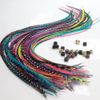 20 Real Feathers Hair Extension Kit - Assorted Colors, Long Natural Thin Feathers, 7”-13” Length, 100% Real Rooster Feathers
