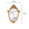Funly mee 30×23 CM Antique Decorative Wall Mirror Gold Shield Shape (Small)
