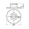Mirai Industry APD-60W Ceiling Mount Pedestal for Access Points, Lightweight, Easy Installation, For Security Cameras, Ceiling Mount