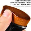 Foundation Makeup Brush,Petal-Shaped Foundation Brush Professional Makeup Brush Dry and Wet Dual Use Face Brush for Blending Liquid Cream or Flawless Powder Loose Powder. (black)