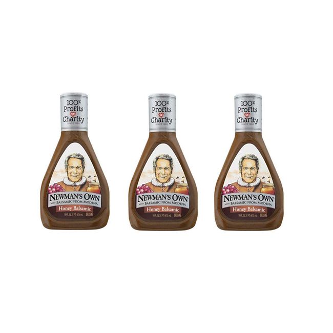 Newman's Own Creamy Balsamic Salad Dressing (Pack of 3) 16 oz Bottles