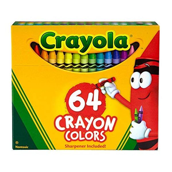 Crayola Crayon Set, 3-5/8", Permanent/Waterproof, 64/BX, Assorted, Sold as 1 Box