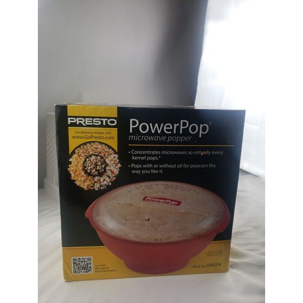 Presto Power Pop Microwave Popcorn: Red 04834 New