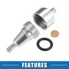 A ABSOPRO Universal Gas Inline Fuel Filter 6mm OD Gasoline Filter Silver Tone