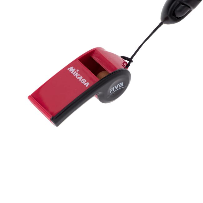 MIKASA PUL-RBK International Volleyball Federation (FIVB) Whistle, Pal Master, Red & Black