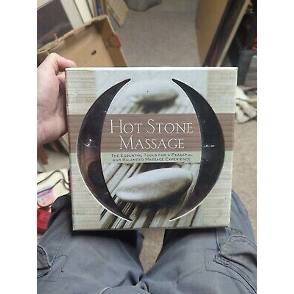 HOT STONE MASSAGE  14 Stones Set & Book .  New.