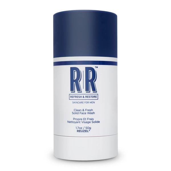 Reuzel Clean And Fresh Solid Face Wash Stick - Light Masculine Scent - Boosts Moisture And Locks In Hydration - Calendula And Apricot Enriched Formula - Sulfate, Paraben, And Cruelty Free - 1.7 Oz