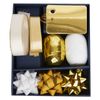Create Christmas Bow and Ribbon Set, Metallic Gold