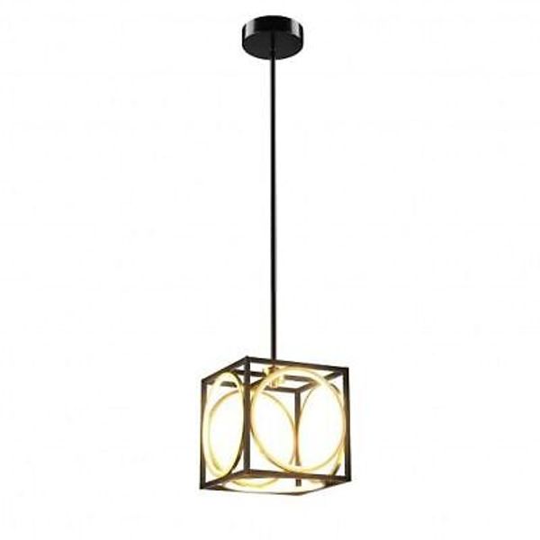 Modern LED Pendant Light with 42 Inches Adjustable Suspender-Black - Color: Blac