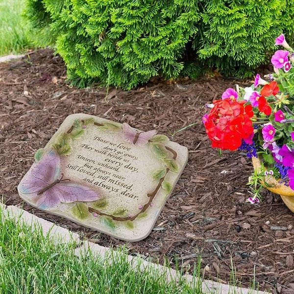 Memorial Verse Resin Outdoor Garden Stepping Stone, Wall Hanging Art Home Décor