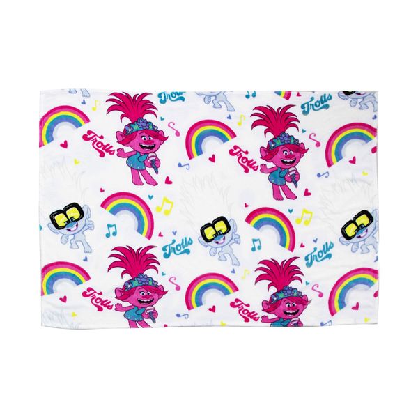 Trolls Official 2 Fleece Blanket Throw | Pink & Purple Concert Design Super Soft Blanket | Perfect For Any Bedroom 150 x 100cm,Multi Coloured,TLSTCCFL001UK