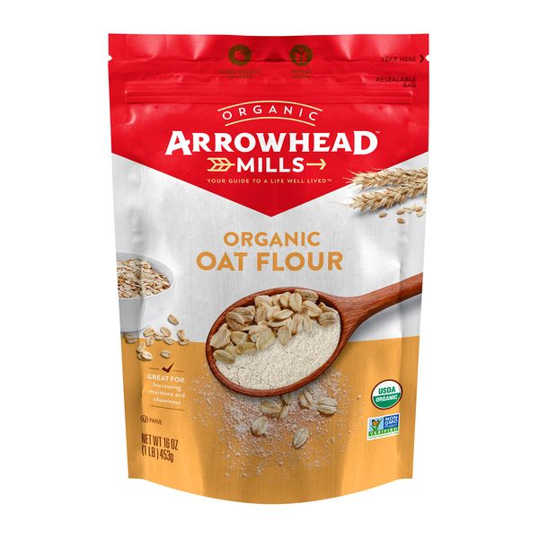 Arrowhead Mills Organic Oat Flour, 16 Ounce Bag (Pack of 6)