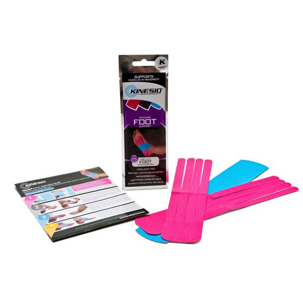 Kinesio Pre-Cuts Kinesiology Tape: 3 strips/package (Pink & Blue Foot Strips)