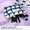 Canvas Cosmetic Bag, 2 PCS Multi-Functional Canvas Travel Pouch, Animal Makeup Bag Pouch with Zipper, Toiletry Bag for Women Girls Vacation Travel