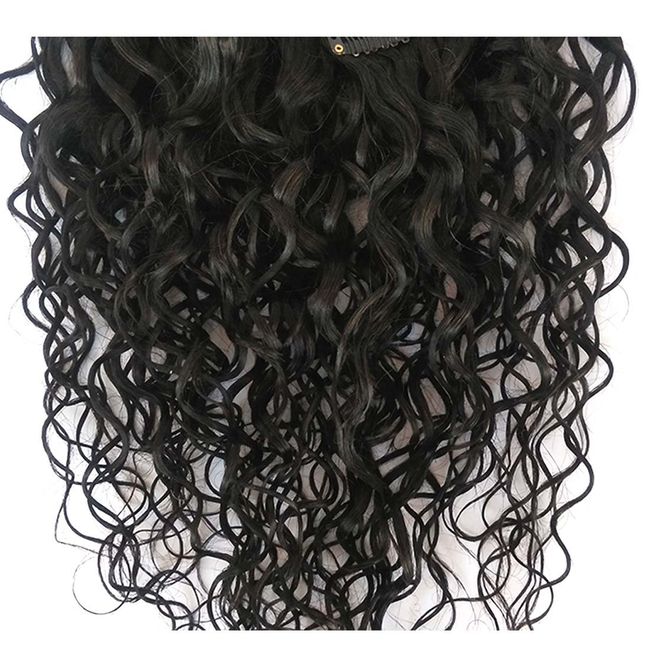 Doren Deep Curly Clip In Human Hair Extensions for Women 8Pcs 20Clips 120g  8A Virgin Remy Brazilian Wavy Curly Hair Natural Color 16 Inches 16 Inch  Deep Curly