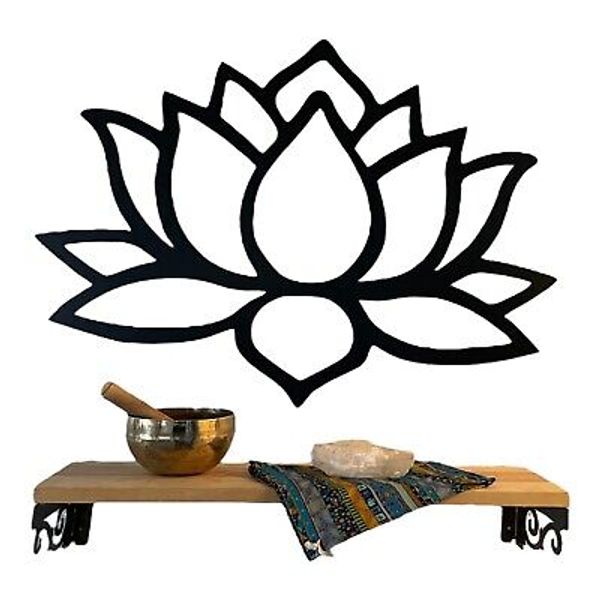 Large Lotus Flower 32 Inch Wall Art Metal Lotus Decor Yoga Zen Room