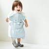 Aboo Meal Apron, 3D Pockets, Velcro, Water Repellent, Long Length, Portable, Nursery School, Baby Shower Gift