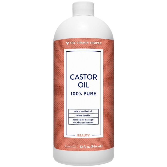 100% Pure Castor Oil - Topical Massage Oil for Soft Skin (32 Fluid Ounces)