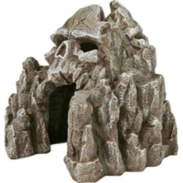 Exotic Environments Skull Mountain Aquarium Ornament, Small, 5-1/2-Inch by 6-Inch by 6-Inch