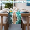 Zernblend 183x33cm Wave Summer Table Flag, Summer Table Runner, Table Runner, Table Runner