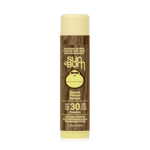 Sun Bum SPF 30 Banana Sunscreen Lip Balm, Vegan and Cruelty Free Broad Spectrum UVA/UVB Lip Care, Made with Aloe and Vitamin E for Moisturised Lips, 4.25g