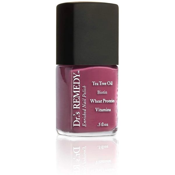 Dr’s Remedy Nail Polish, All Natural Enriched Nail Strengthener Non Toxic and Organic - BRAVE Berry