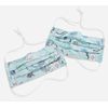 New 2 Pack Vera Bradley Pleated Face Mask Shield Paisley Wave Adjustable Strap