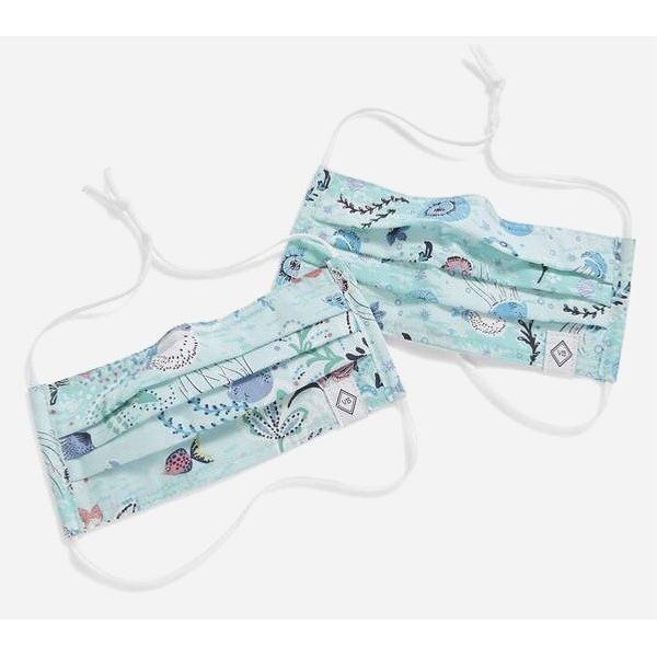 New 2 Pack Vera Bradley Pleated Face Mask Shield Paisley Wave Adjustable Strap