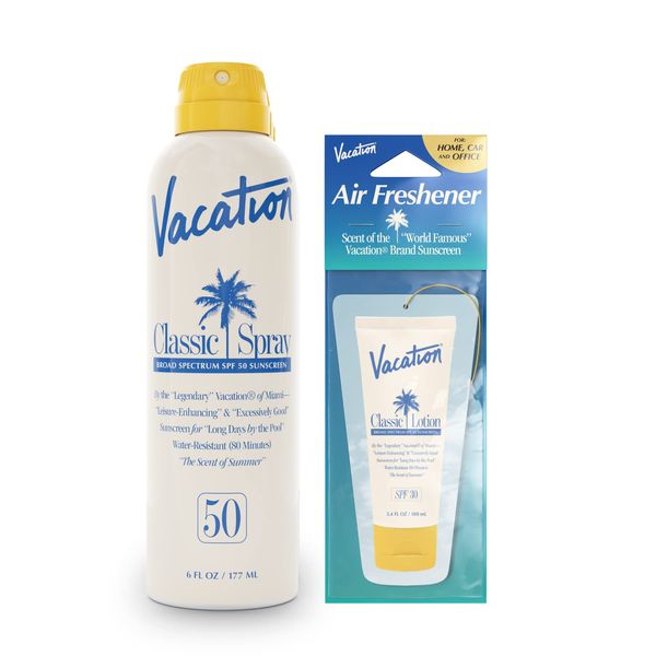 Vacation Classic Spray Sunscreen SPF 50 - Broad Spectrum Sunscreen Spray - Vegan Sunblock Spray - Body Spray with SPF - Spray Sunscreen SPF 50