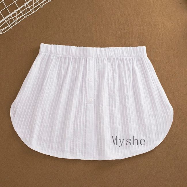 [Myshe] Women's Fashion Layered Skirt Hip Cover Skirt Leggings Coordination Ten2Sxy914dq9, M Free Size, C003 White